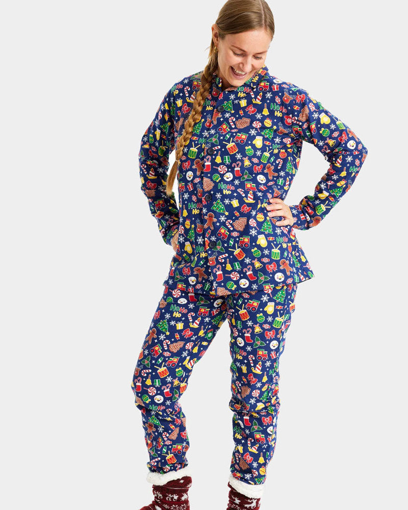 Blue Christmas Dream Ugly Christmas Pyjama for Family Womens