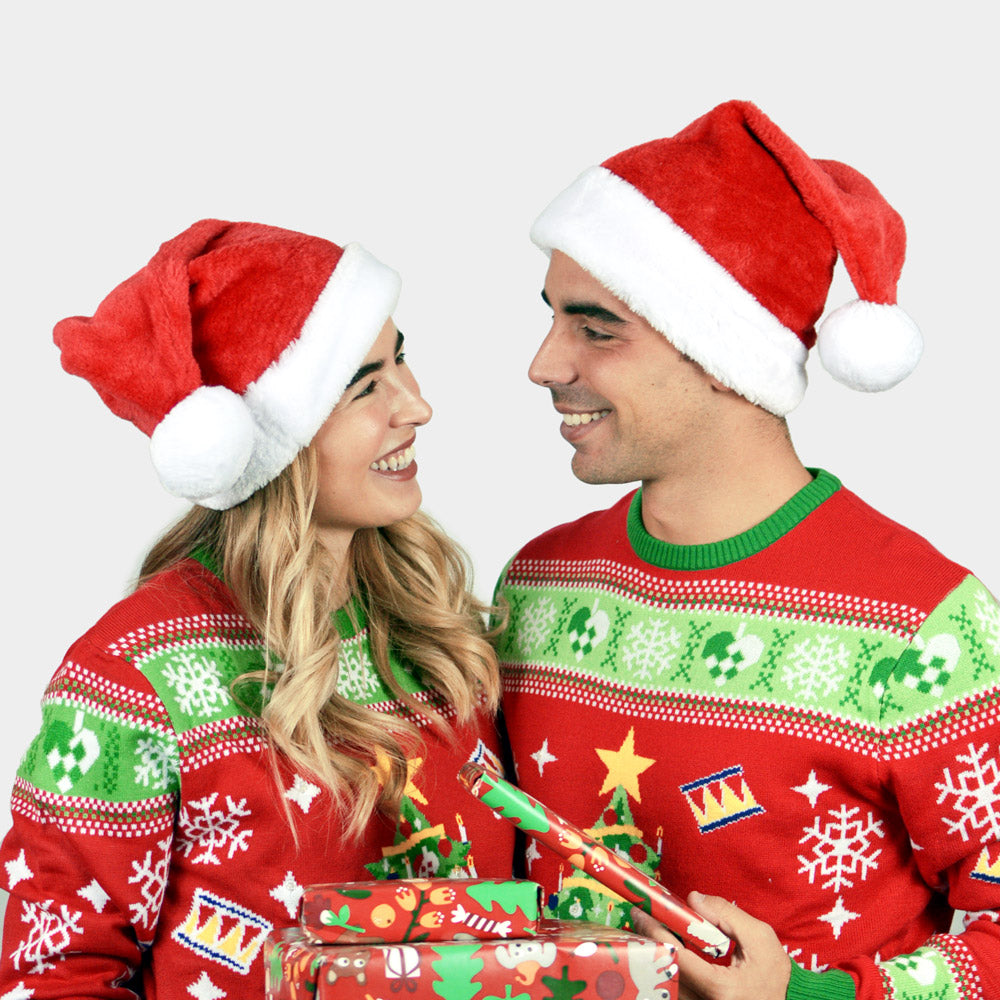 Christmas Deluxe Santa Hat for Mens and Womens