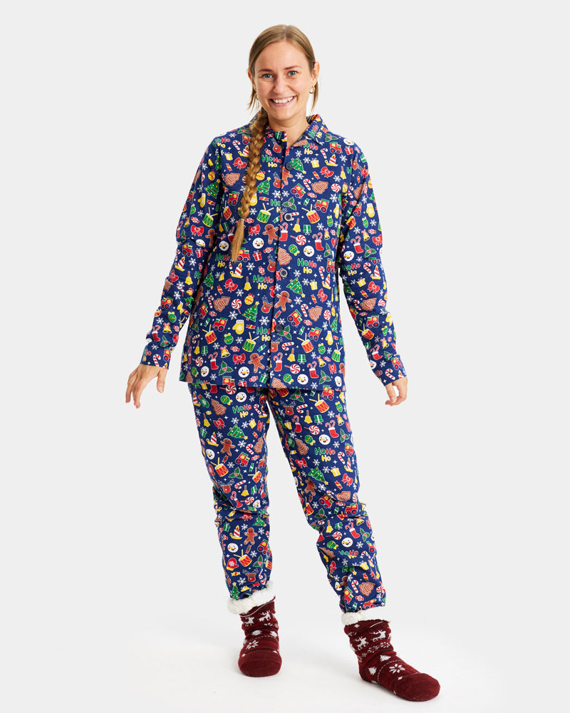 Christmas Dream Blue Christmas Pajama for Women