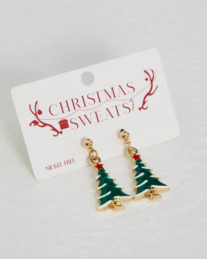 Christmas Trees Ugly Christmas Earrings