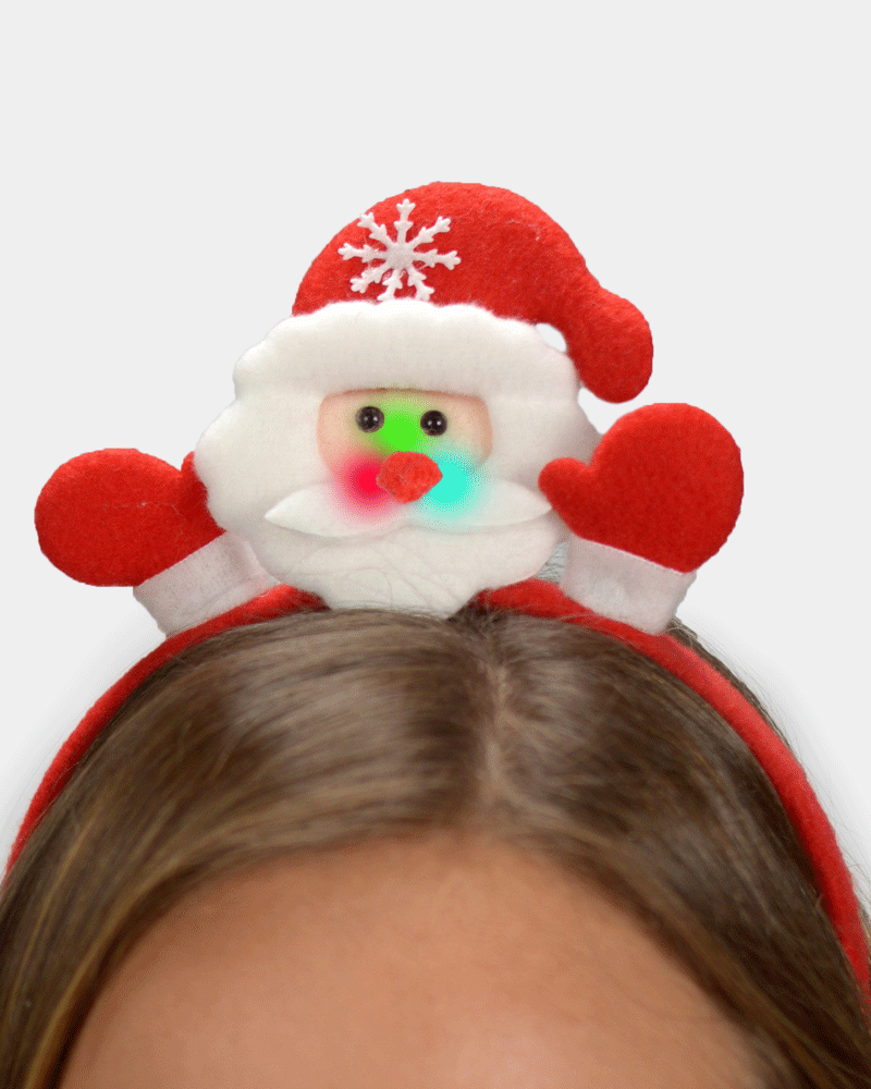 LED light-up Santa Claus Christmas Headband