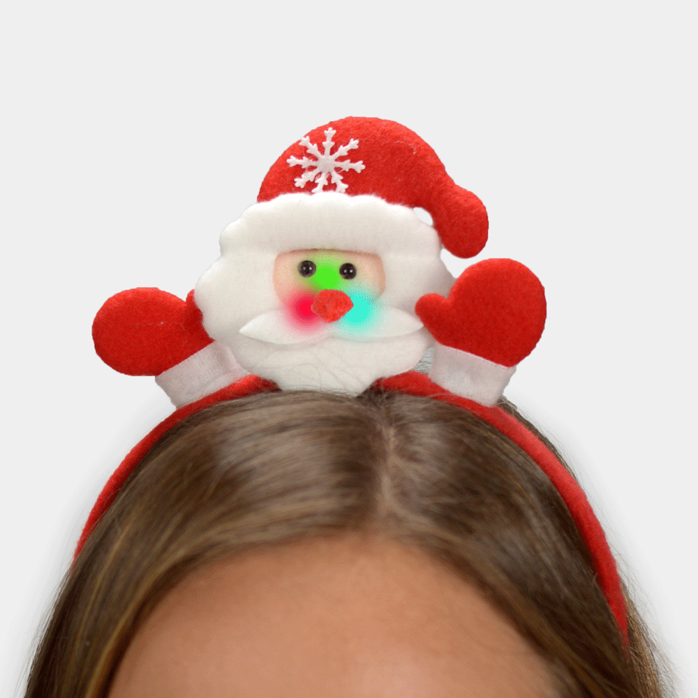 LED light-up Santa Claus Christmas Headband