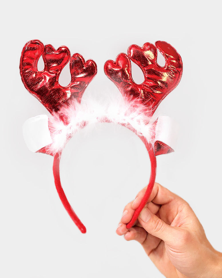 Red Reindeer Christmas Headband