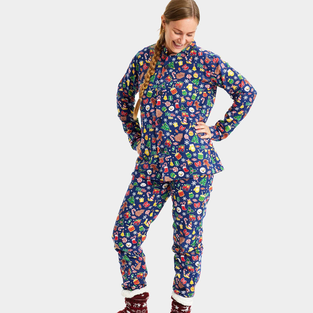 Blue Christmas Dream Ugly Christmas Pyjama for Family Womens