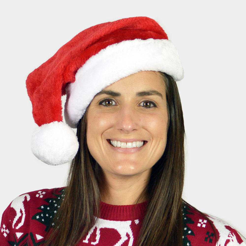 Mens and Womens Christmas Deluxe Santa Hat
