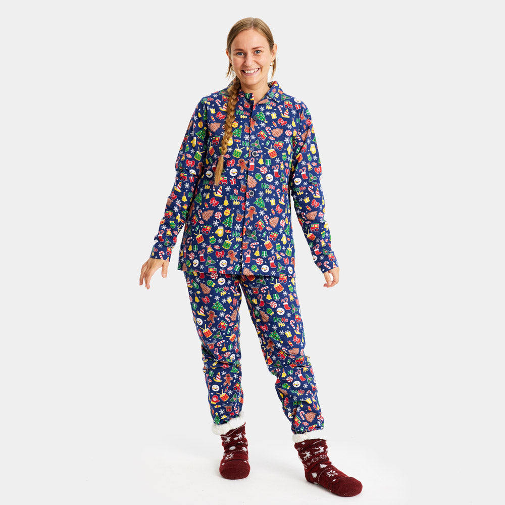 Christmas Dream Blue Christmas Pajama for Women
