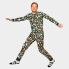 Green Christmas pajama for Men with Christmas motifs