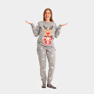 Grey Christmas Pajama Family Womens Rudolph the Reindeer
