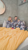 Blue Christmas Pajama for Family with Snowmen and Hearts