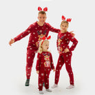 Red Christmas Pajama for Family with Rudolph the Reindeer
